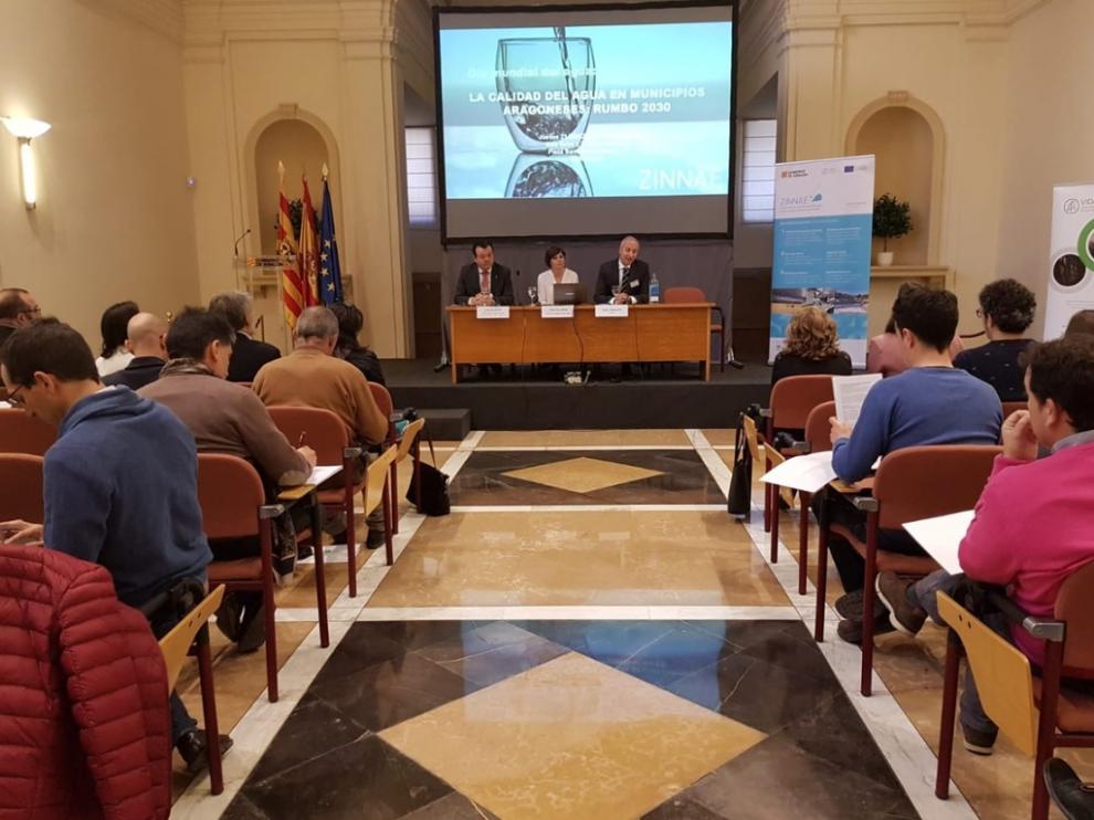 La jornada sobre la calidad de las aguas de Aragón de Zinnae, ayer