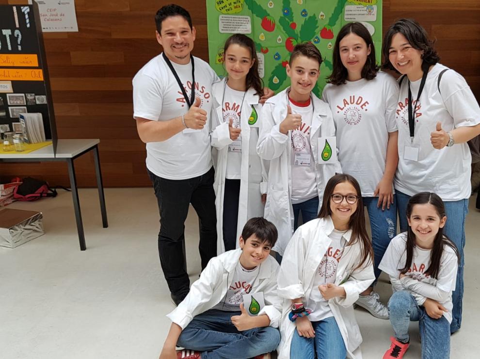 El equipo de futuros científicos del CEIP Joaquín Costa de Graus, al completo.