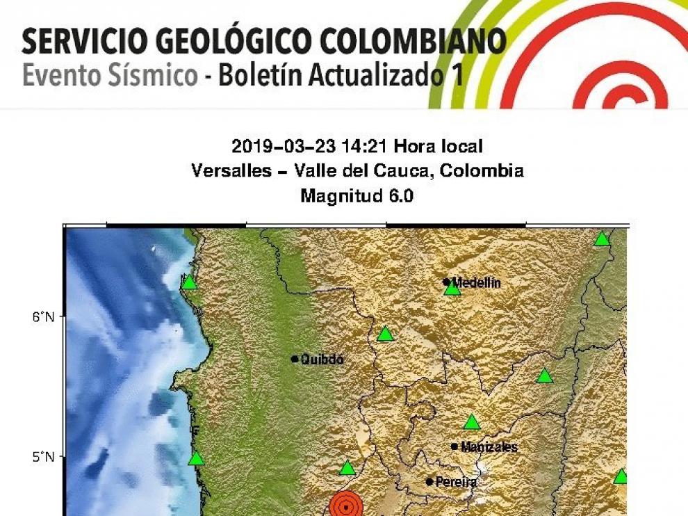 Seísmo en Colombia