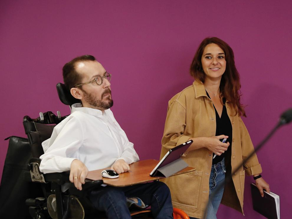Echenique y Vera, durante su comparecencia de este lunes.