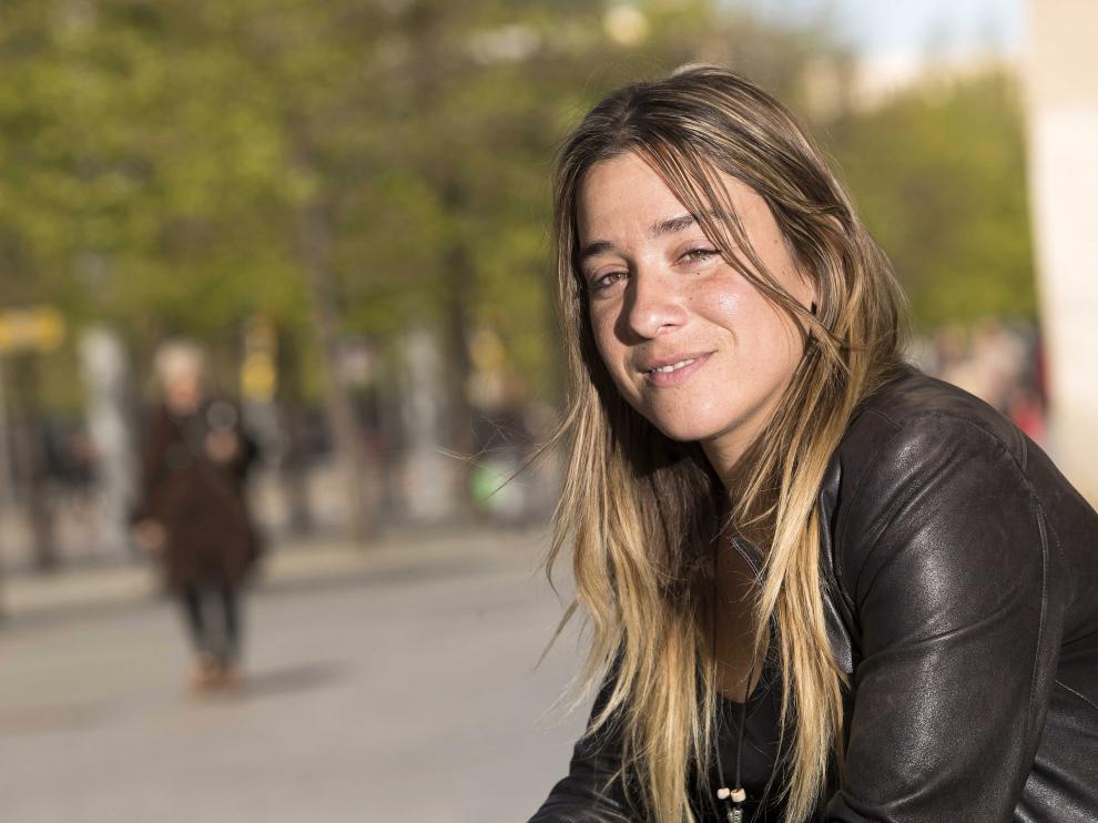 La cantante Viki Lafuente, este jueves en Zaragoza.