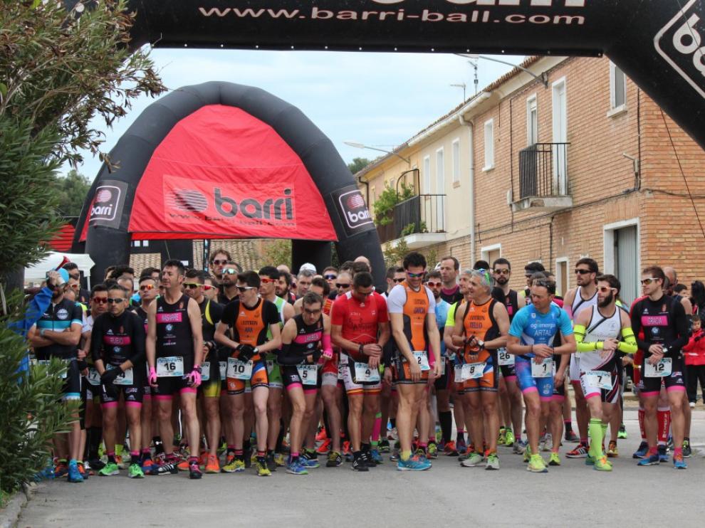 Salida de la tercera edición del Duatlón Cross de Frula.