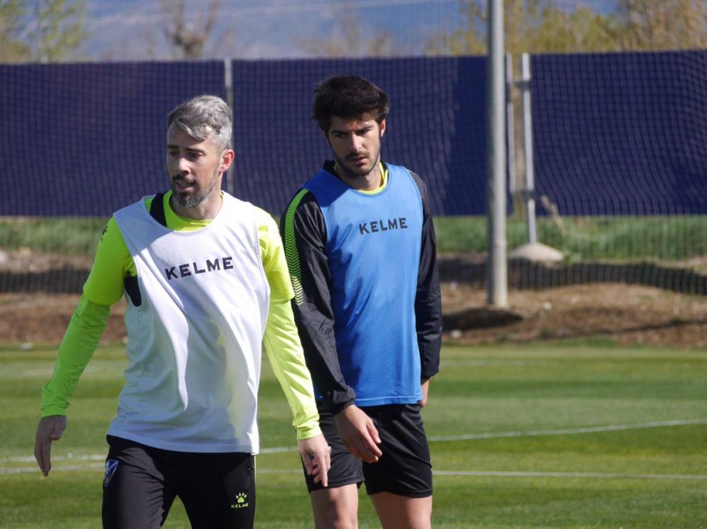 Luisinho volvió a trabajar con el grupo en el Montearagón.