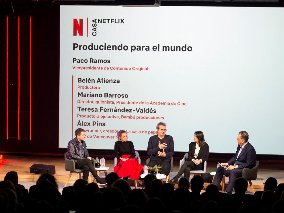 El vicepresidente de contenido original de Netflix, Paco Ramos, durante la presentación de su primera sede de producción en Europa.