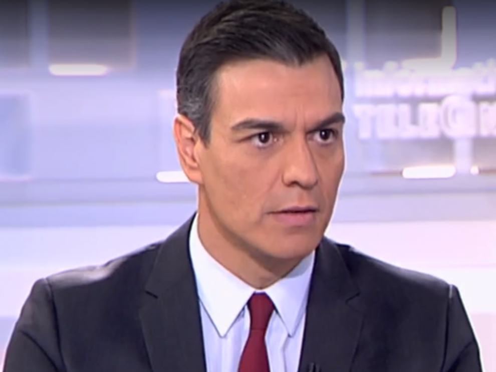 El presidente del Gobierno, Pedro Sánchez, en una entrevista en Telecinco.