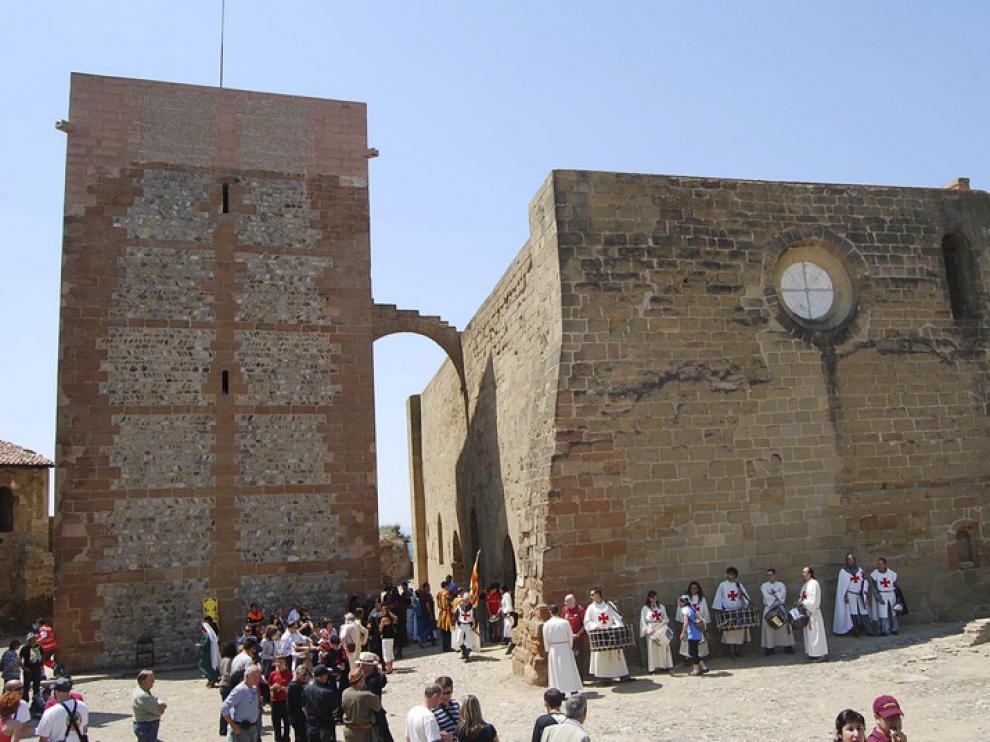 Una recreación en el castillo, durante el homenaje a Mont-Rodón.