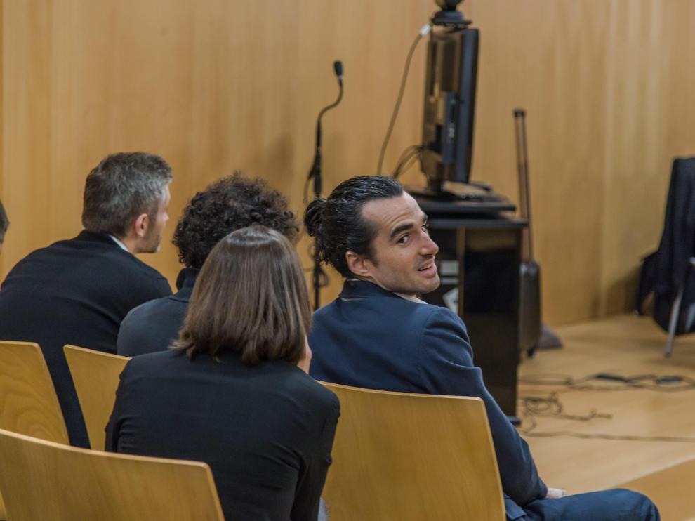 El acusado Alberto García Sola en el primer juicio contra la piratería en el cine en España