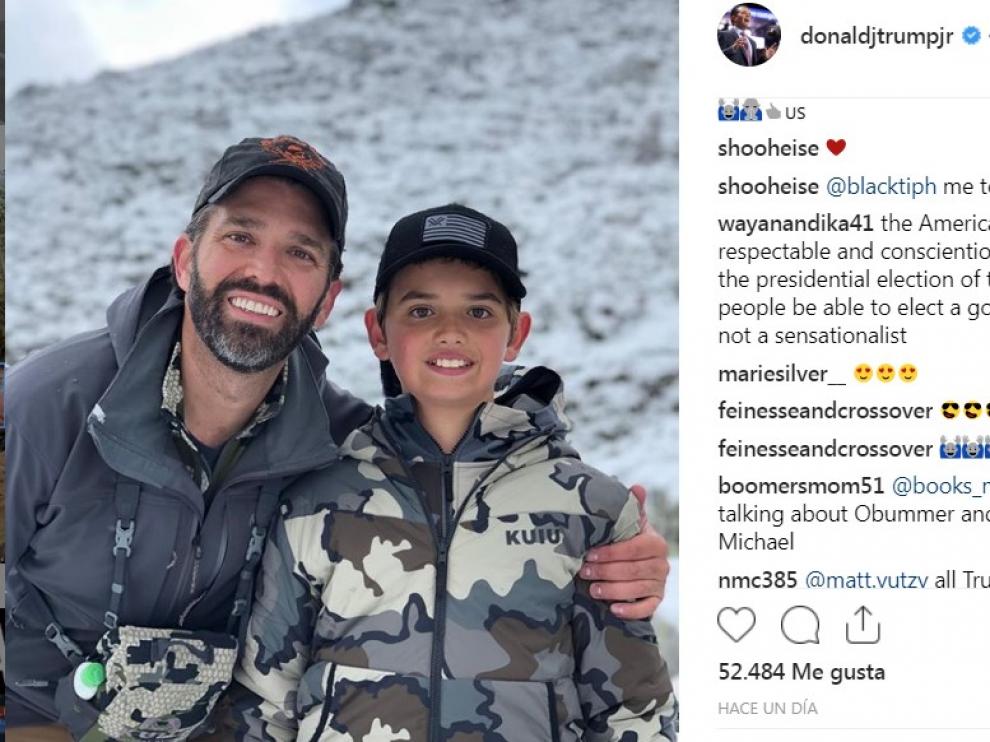 Foto colgada por Donald Trump Jr este fin de semana.