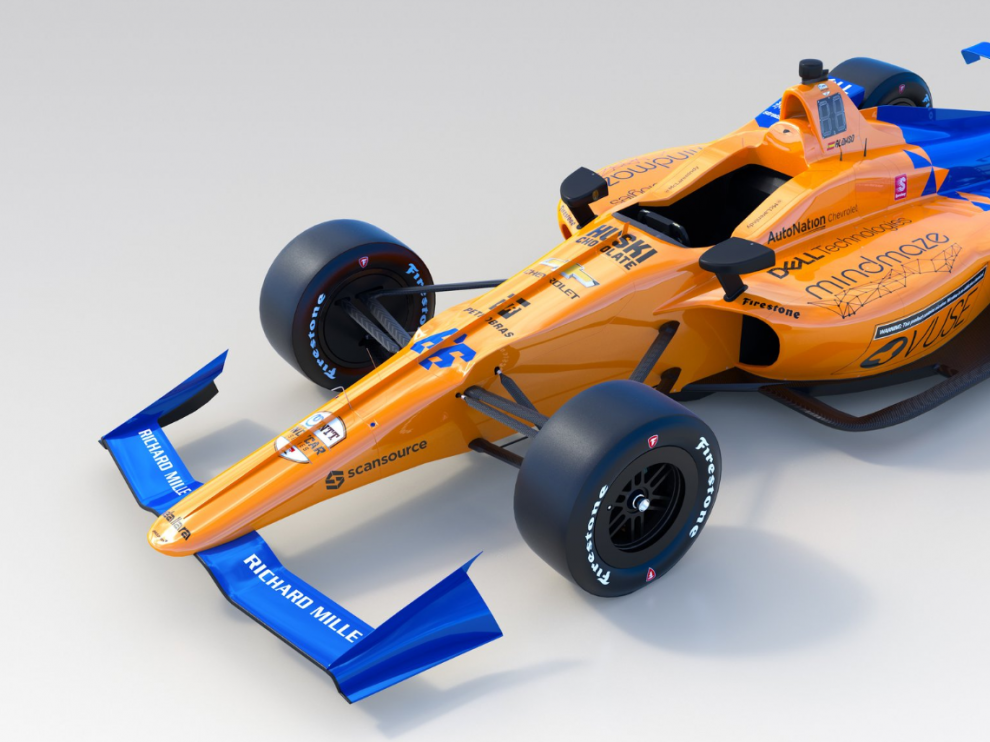 Así es el McLaren 66, el coche de Fernando Alonso para las 500 Millas