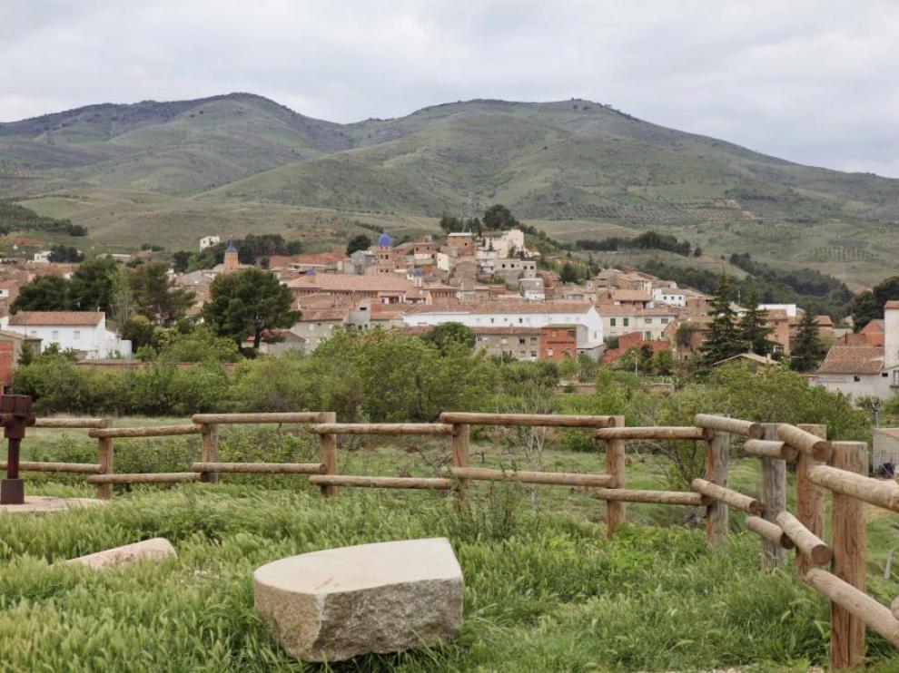 Vista de Morata de Jalón desde el mirador del camino del Baldío.