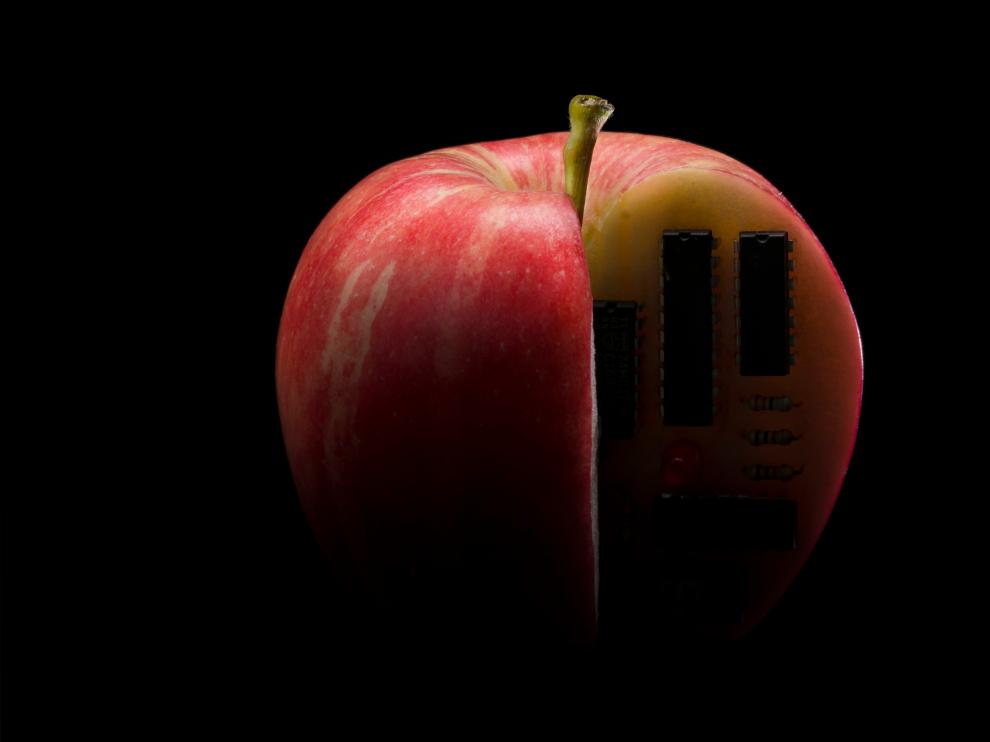 'Manzana programable' fue la imagen ganadora en la modalidad Alimentación y nutrición del certamen Fotciencia
