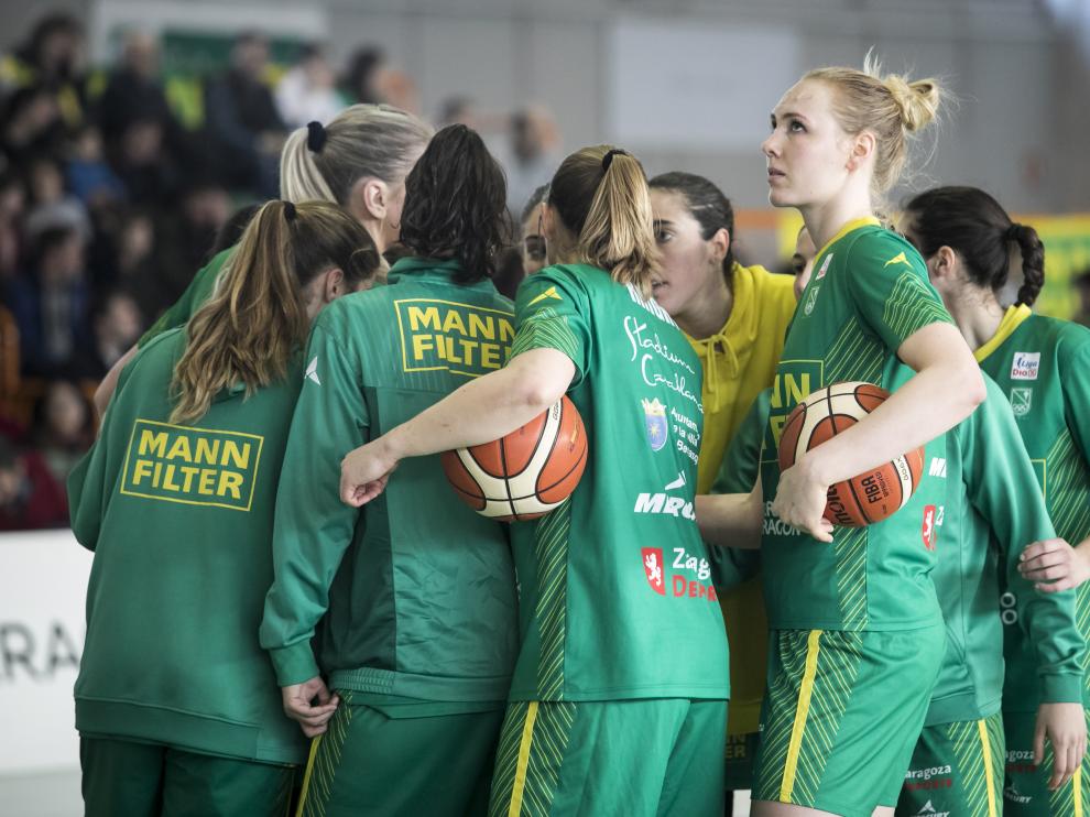 Las jugadoras del Mann Filter, concentradas antes de un partido reciente.