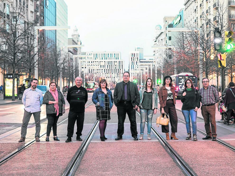 Carlos Martínez, Mamen Campuzano, José Aparicio, Pilar Ortego, Josué Nuño, Adriana Aguerri, Cristina Ibáñez, Iuliana Lungu y Carmelo García