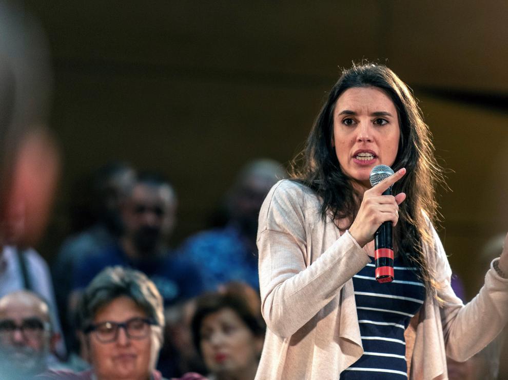La número dos de la candidatura de Unidas Podemos por Madrid, Irene Montero.