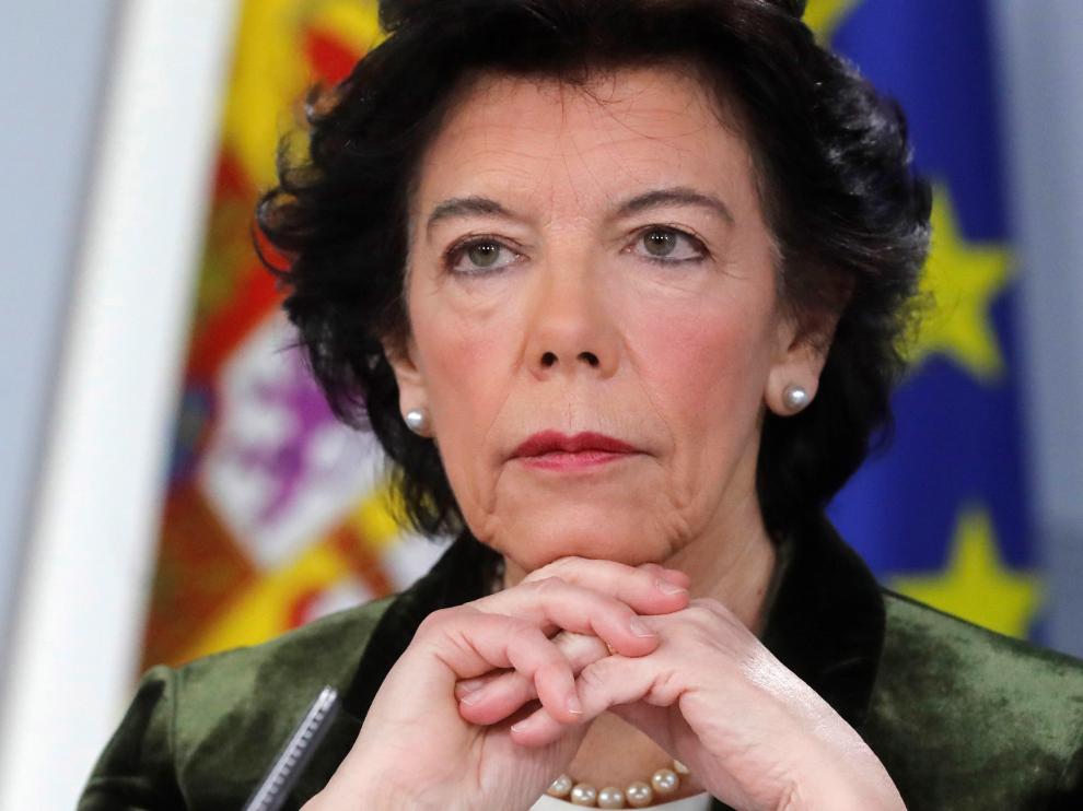 La portavoz del Gobierno, Isabel Celaá.