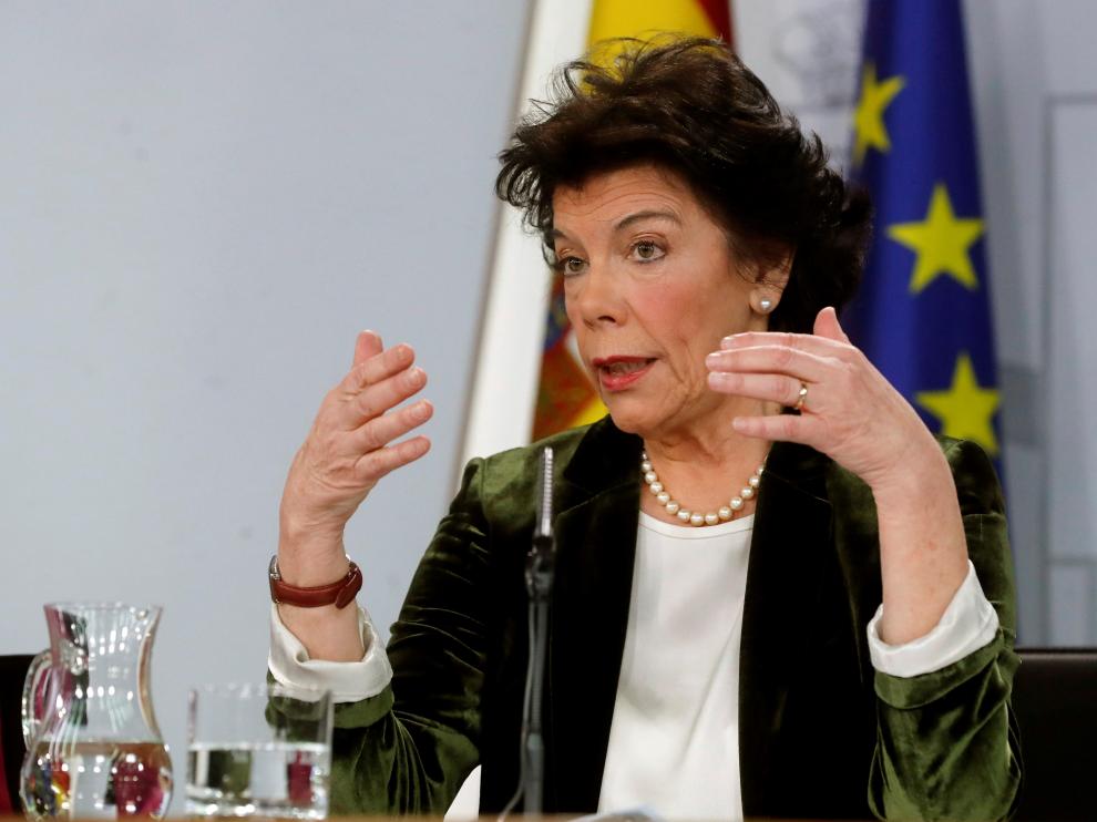 La portavoz del Gobierno, Isabel Celaá.