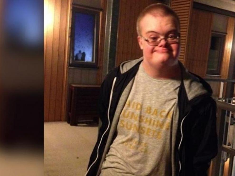 Imagen del joven que padecía síndrome de Down y autismo.
