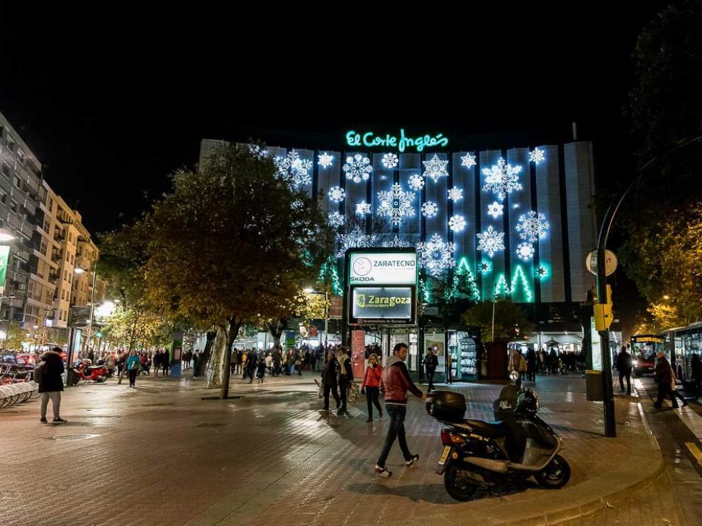 Iluminación navideña en Zaragoza.
