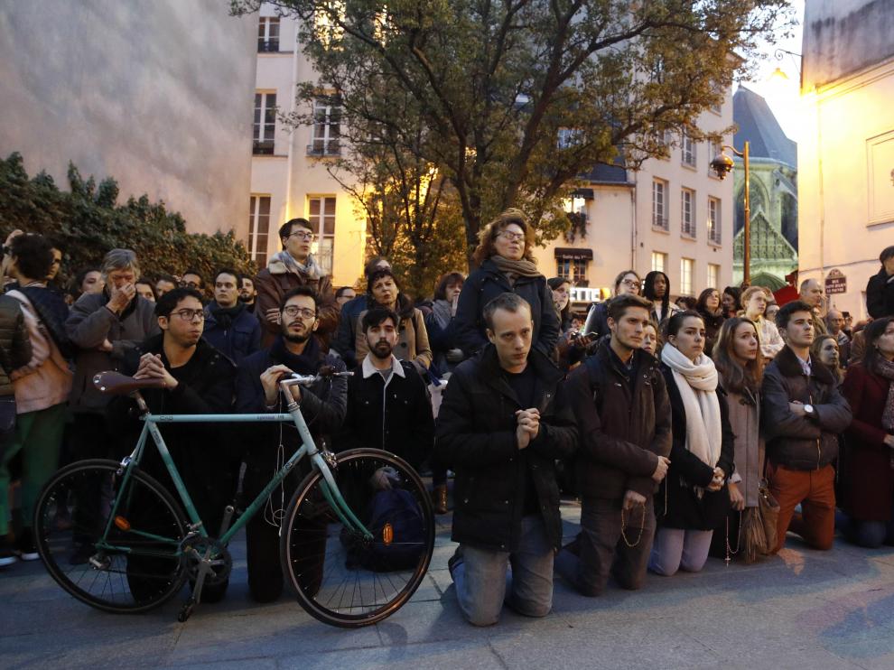 La catedral de Notre Dame, en llamas.