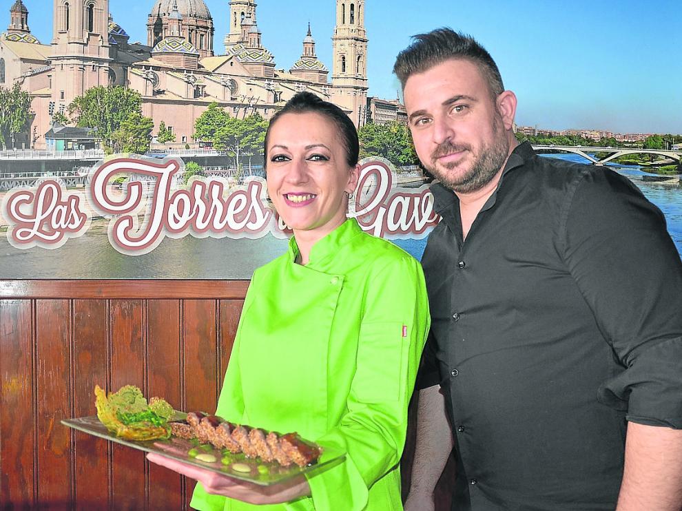 Ana María Gavrus y Sergio Caballero Torres, en Las Torres de Gavrus.