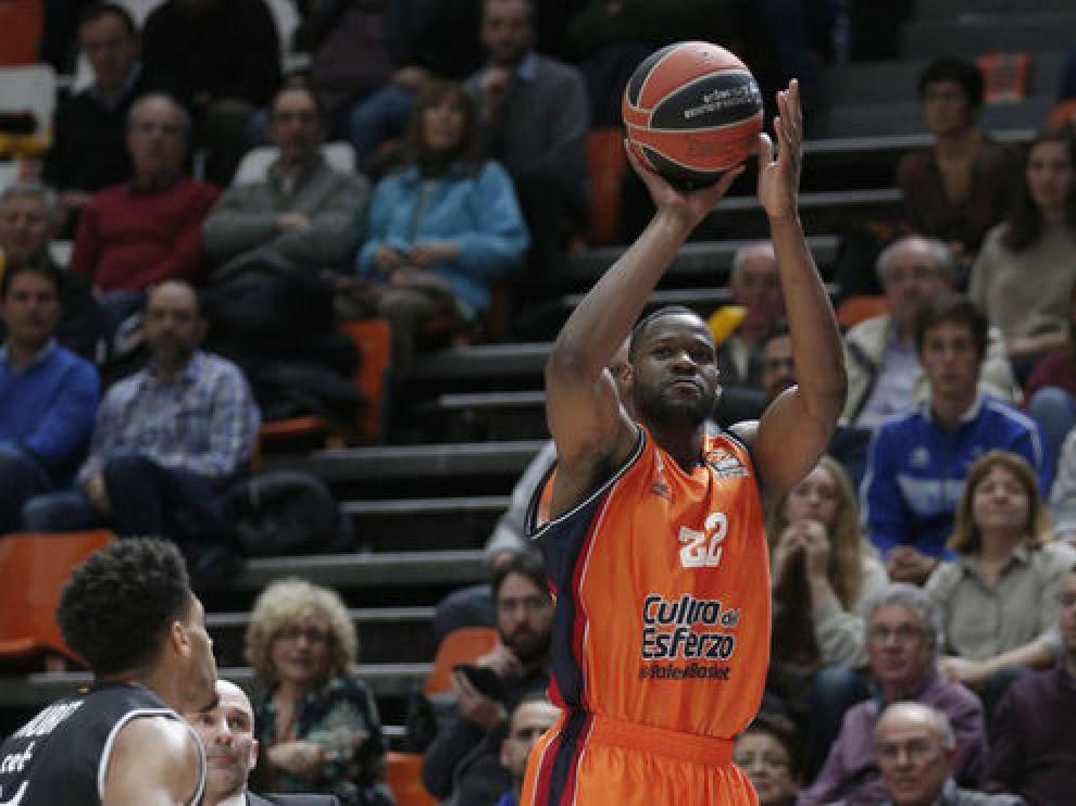 Latavious Williams en un partido con el Valencia Basket la pasada temporada.