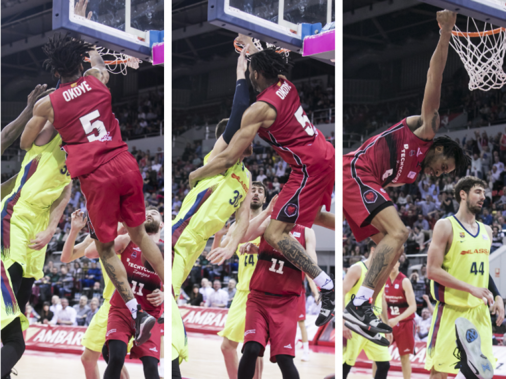 Secuencia del espectacular mate de Stan Okoye frente al Barcelona