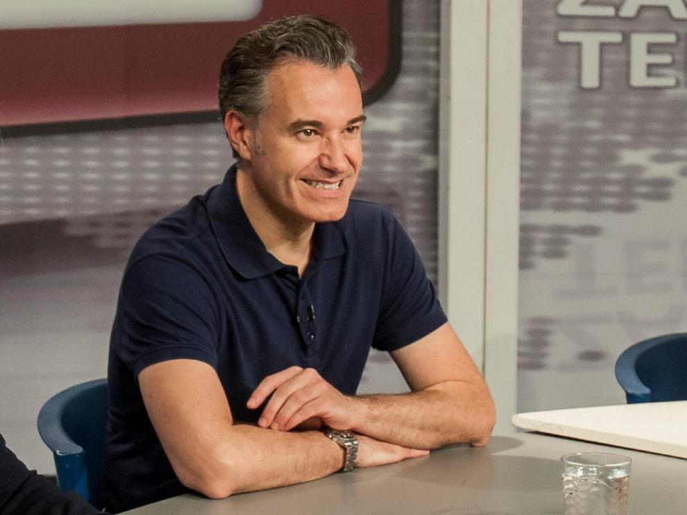 El abogado zaragozano Víctor Serrano, en una tertulia de televisión.