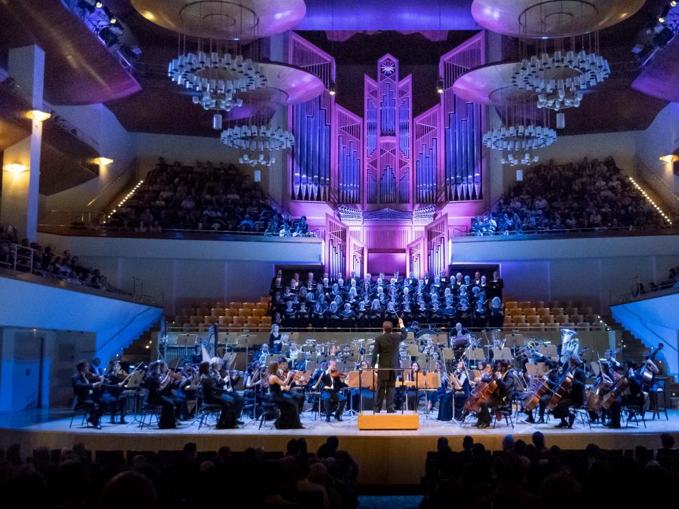 Actuación de la Orquesta Clásica Santa Cecilia en el Auditorio Nacional de Madrid el pasado año.