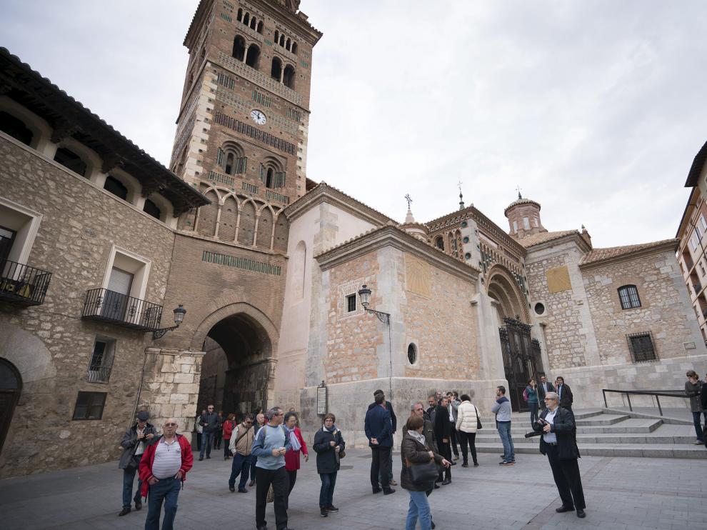 Inaguracion de la restauracion de las fachadas de la catedral de Teruel. 24-10-16 Foto Antonio Garcia/Bykofoto