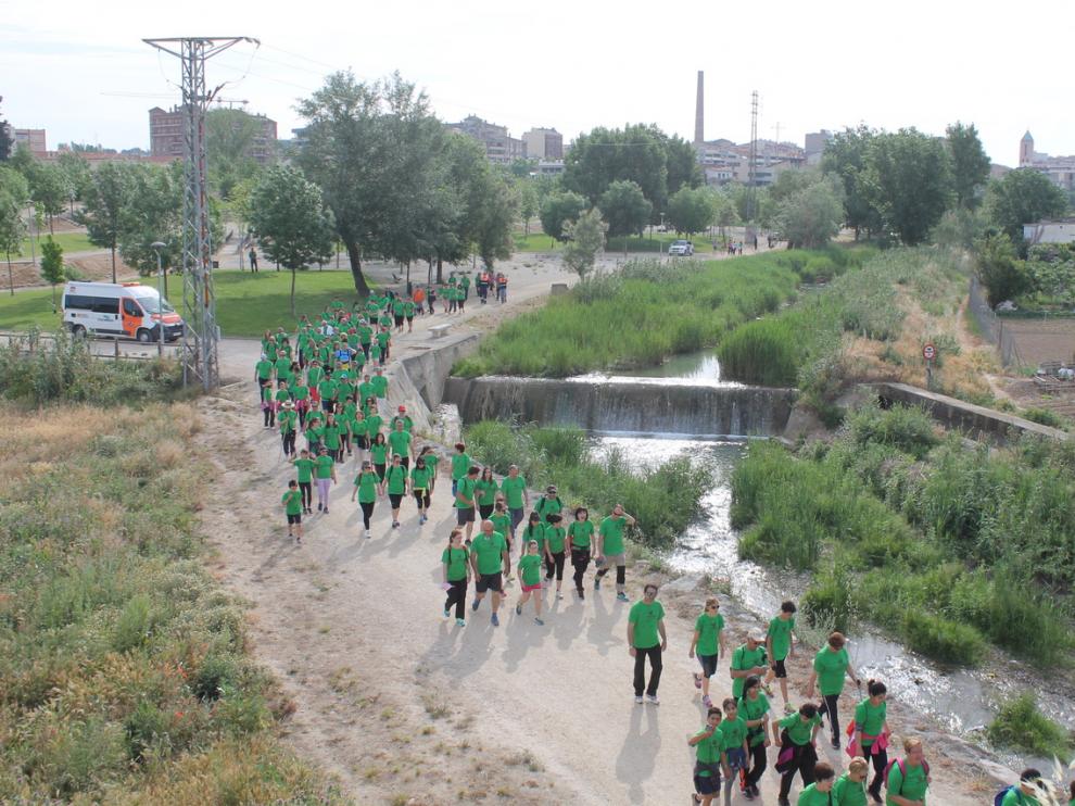Una marcha popular por la vía verde, en imagen de archivo.