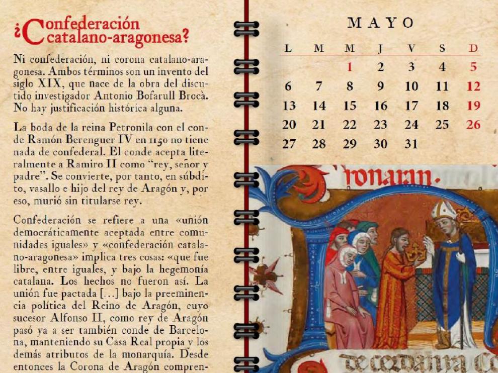 Mayo, en el calendario editado por el Gobierno de Aragón