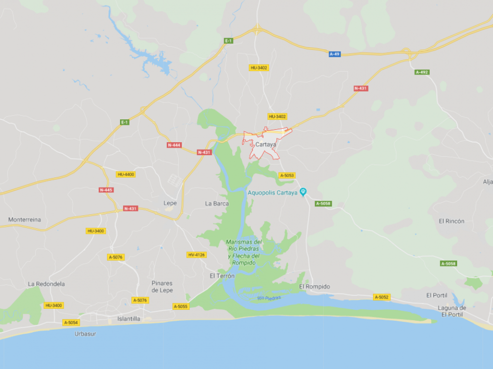 Ha sido cerca del municipio de Cartaya