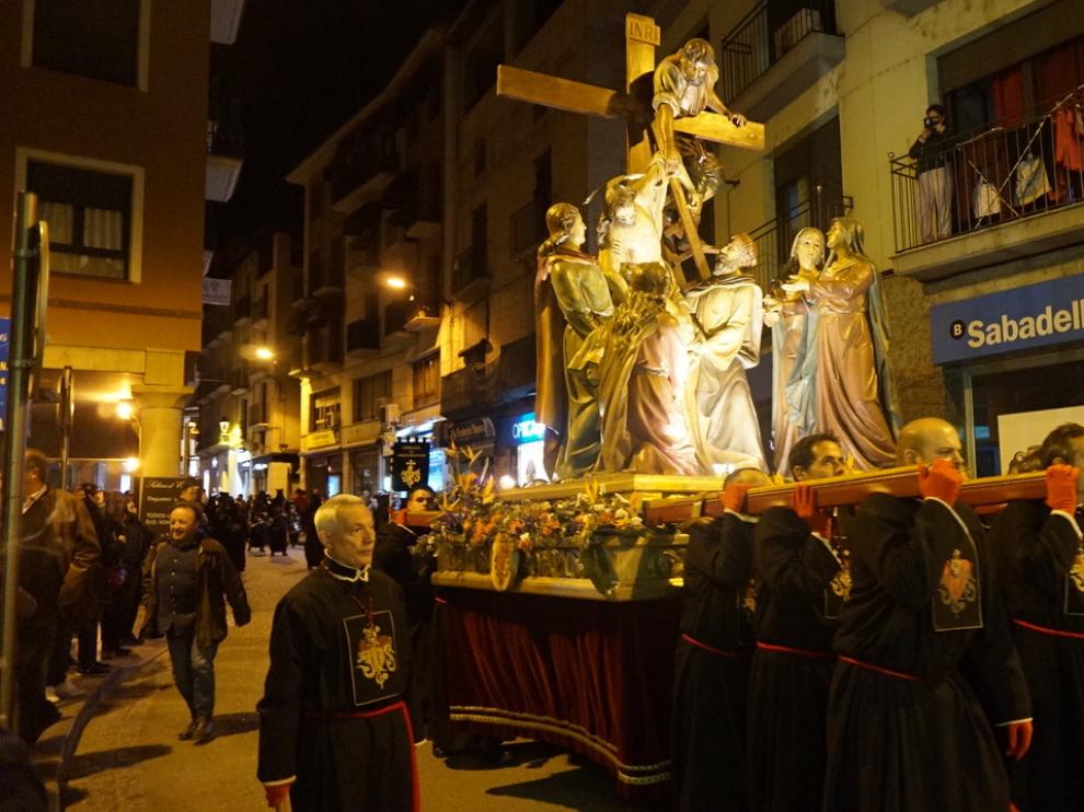 La procesión del Santo Entierro en Barbastro.