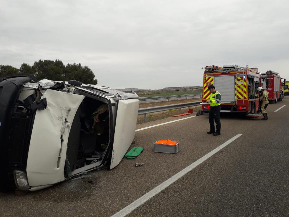Accidente registrado a la altura de La Almolda
