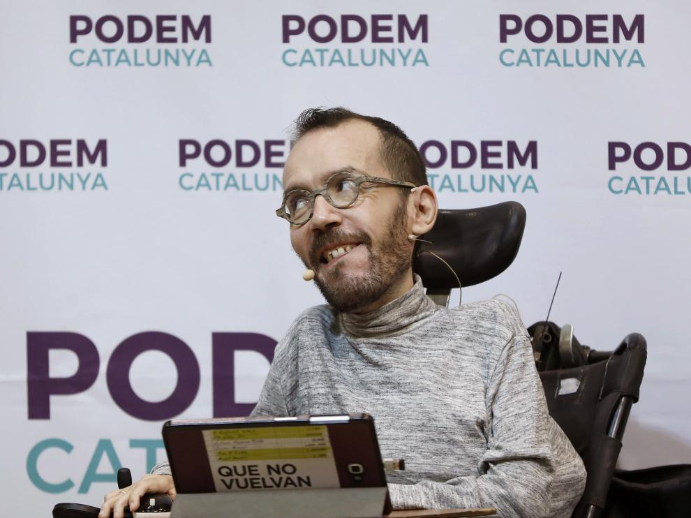 Pablo Echenique, este domingo, en Barcelona