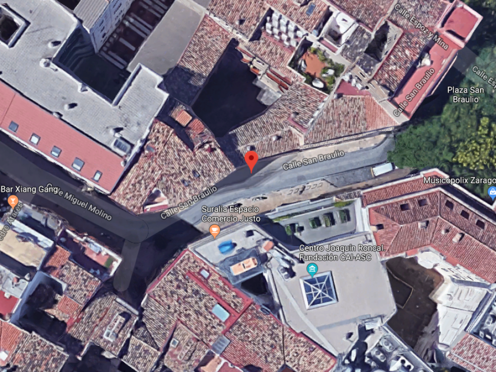 Calle San Braulio en el Casco Histórico de Zaragoza