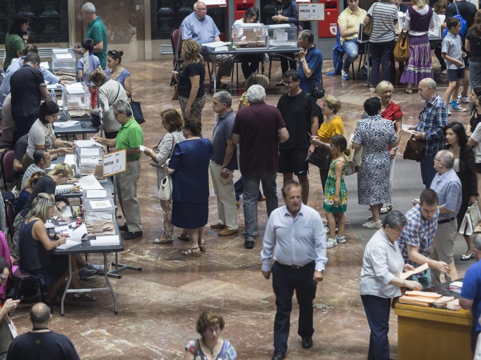 Elecciones 26J. Jornada Electoral en el Ayuntamiento de Zaragozaº