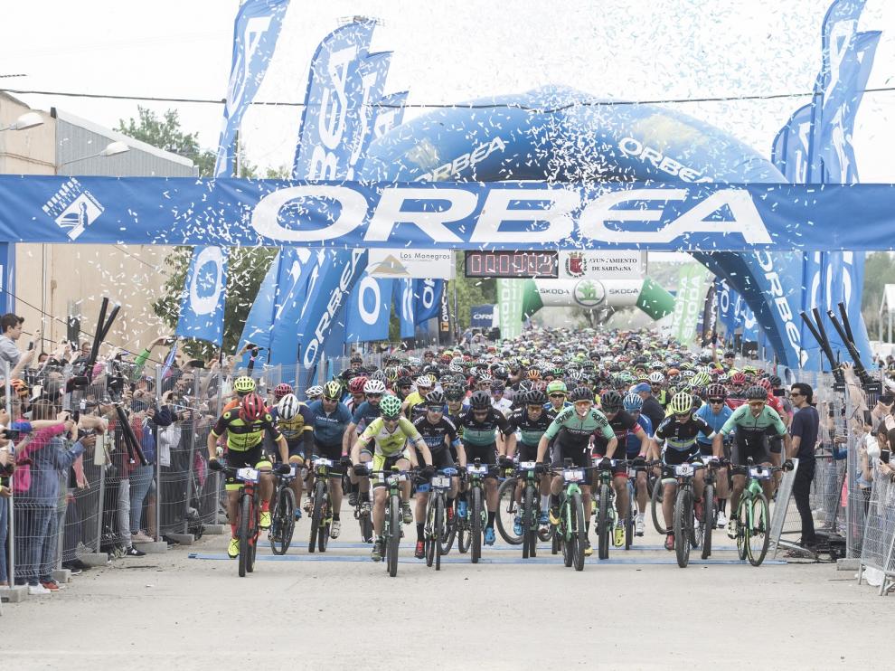 Salida de la pasada edición de la Orbea Monegros