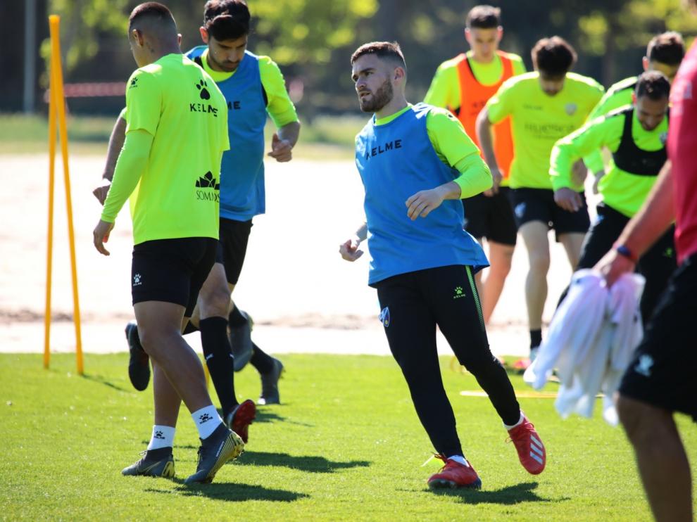 Javi Galán ha entrenado este sábado con normalidad tras ausentarse en las dos sesiones anteriores.