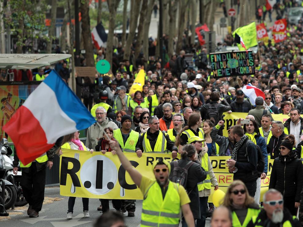 Nueva marcha de los 'chalecos amarillos', este sábado en París.