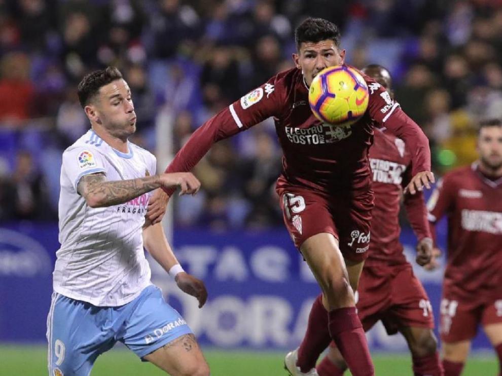 Imagen del partido entre Zaragoza y Córdoba de la primera vuelta.