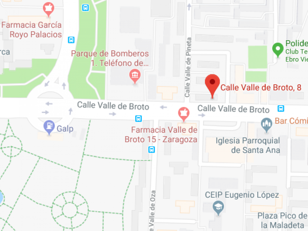 El choque ha tenido lugar en el número 8 de la calle Valle de Broto, en el Actur.