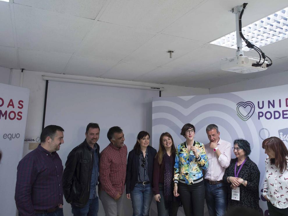 Noche de elecciones generales en la sede de Unidas Podemos.