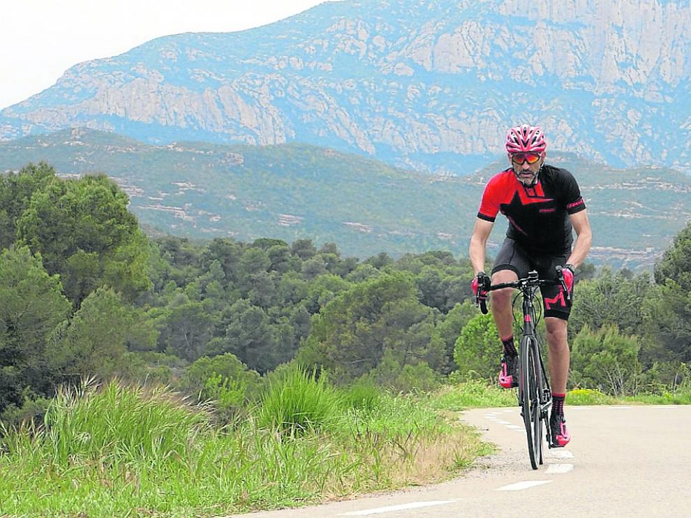Alex Cirera, durante su entrenamiento para recorrer 2.000 kilómetros a través de Europa.