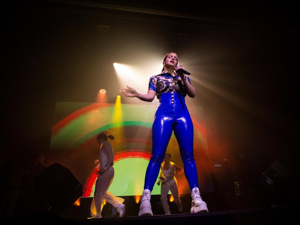 La cantante catalana Rosalía, durante su concierto en Nueva York.