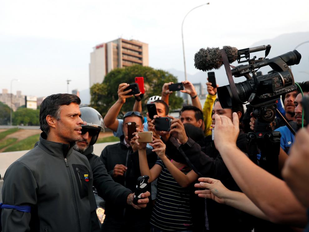 Venezuela, Leopoldo López, Juan Guaidó, militares venezolanos, base aérea La Carlota Caracas