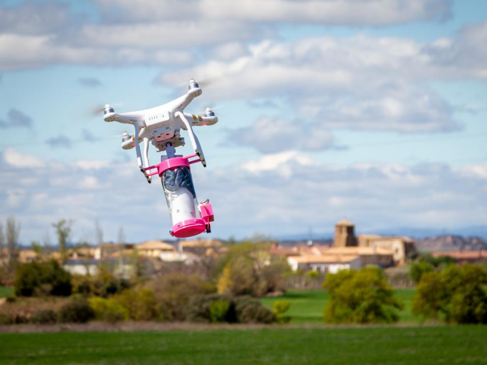 Prueba de lanzamiento de uno de los equipos participantes en Cansat