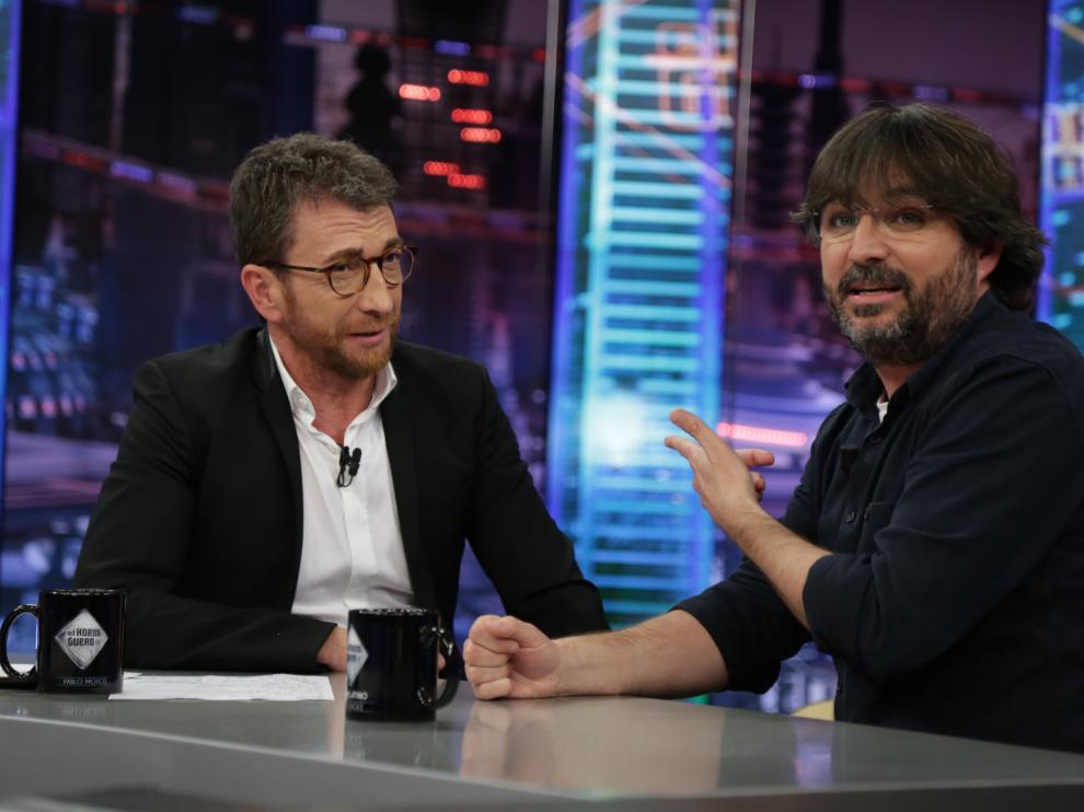 Jordi Évole con Pablo Motos en 'El Hormiguero'.