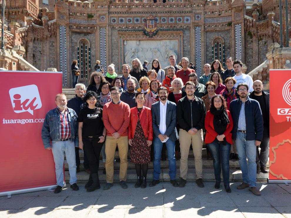 Presentación de los candidatos de Ganar-IU por la provincia de Teruel.