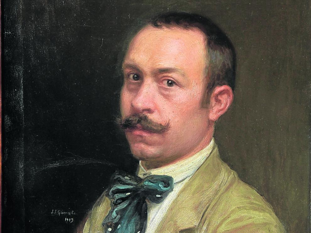 Autorretrato de Gárate en 1913, cuando el pintor tenía 44 años. El cuadro es de la colección del Ayuntamiento de Albalate del Arzobispo.